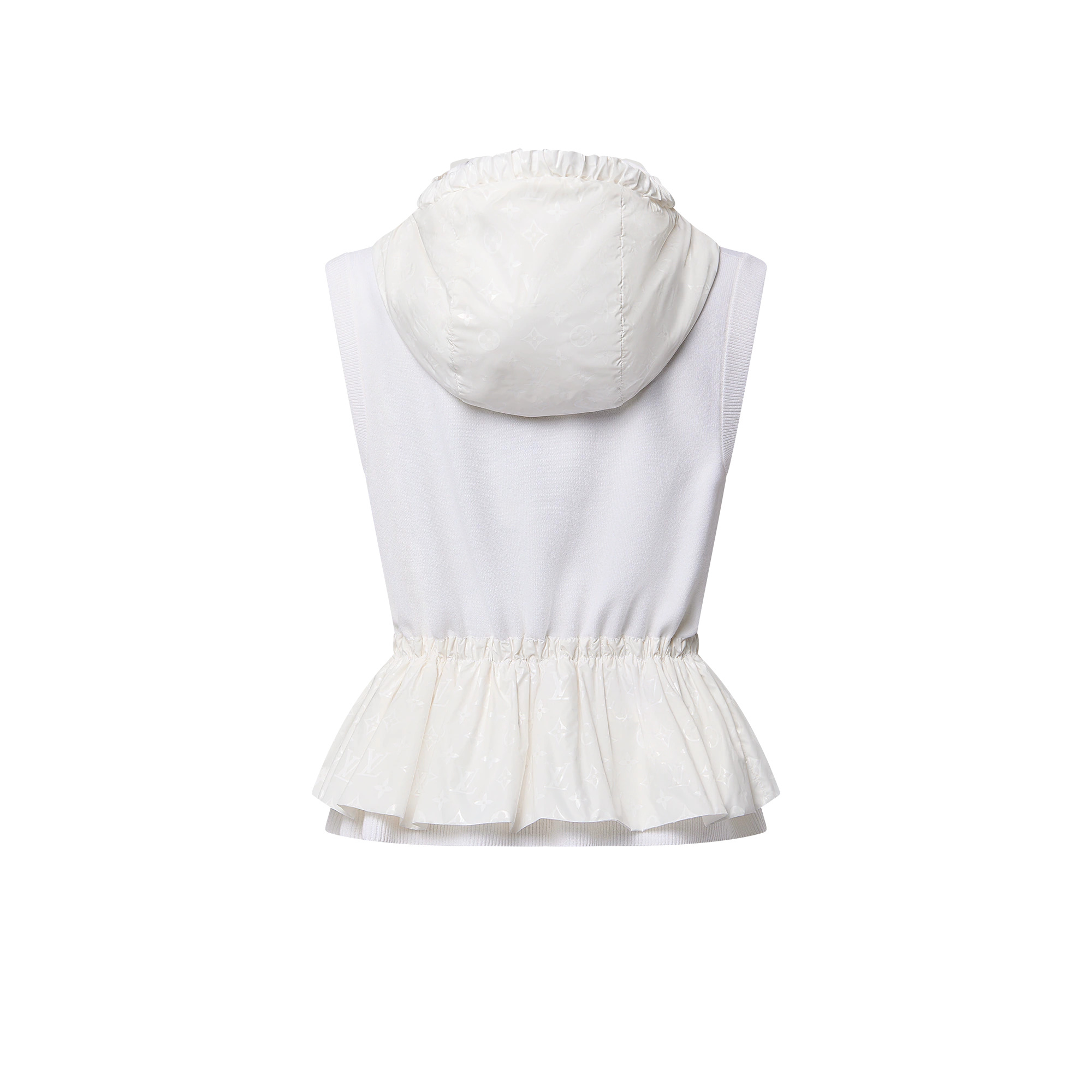 Monogram Accent Peplum Gilet - 2