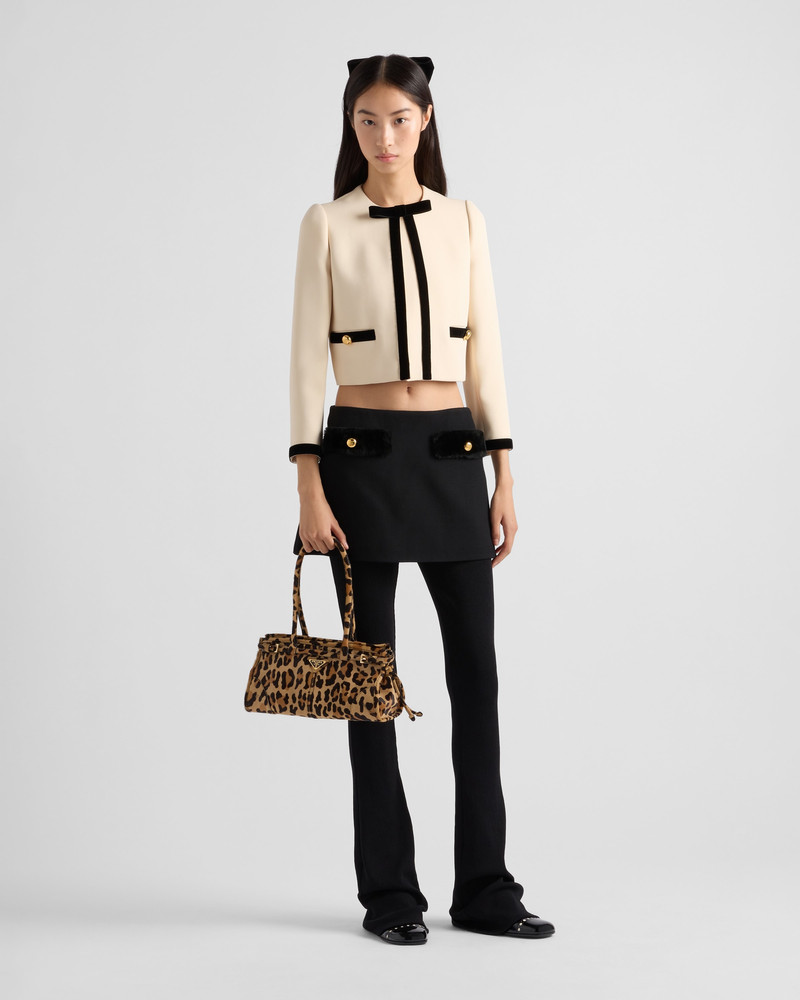 Prada Single-breasted compact sablé jacket outlook