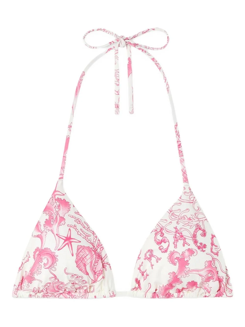 floral-print triangle bikini top - 1