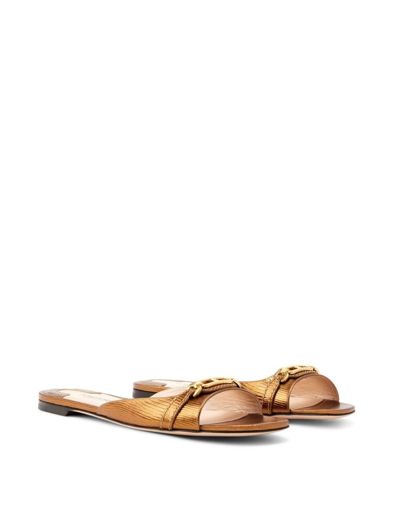 TOM FORD logo-plaque flat sandals outlook