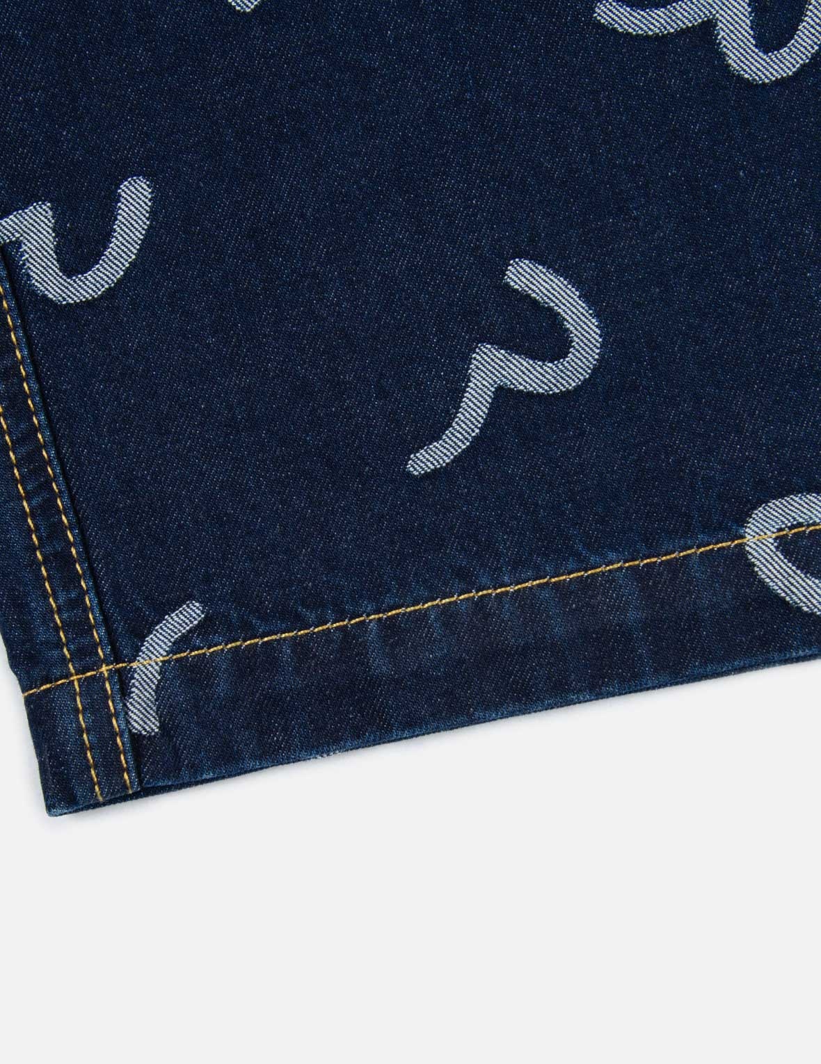 ALLOVER SEAGULL JACQUARD DENIM SHORTS - 10