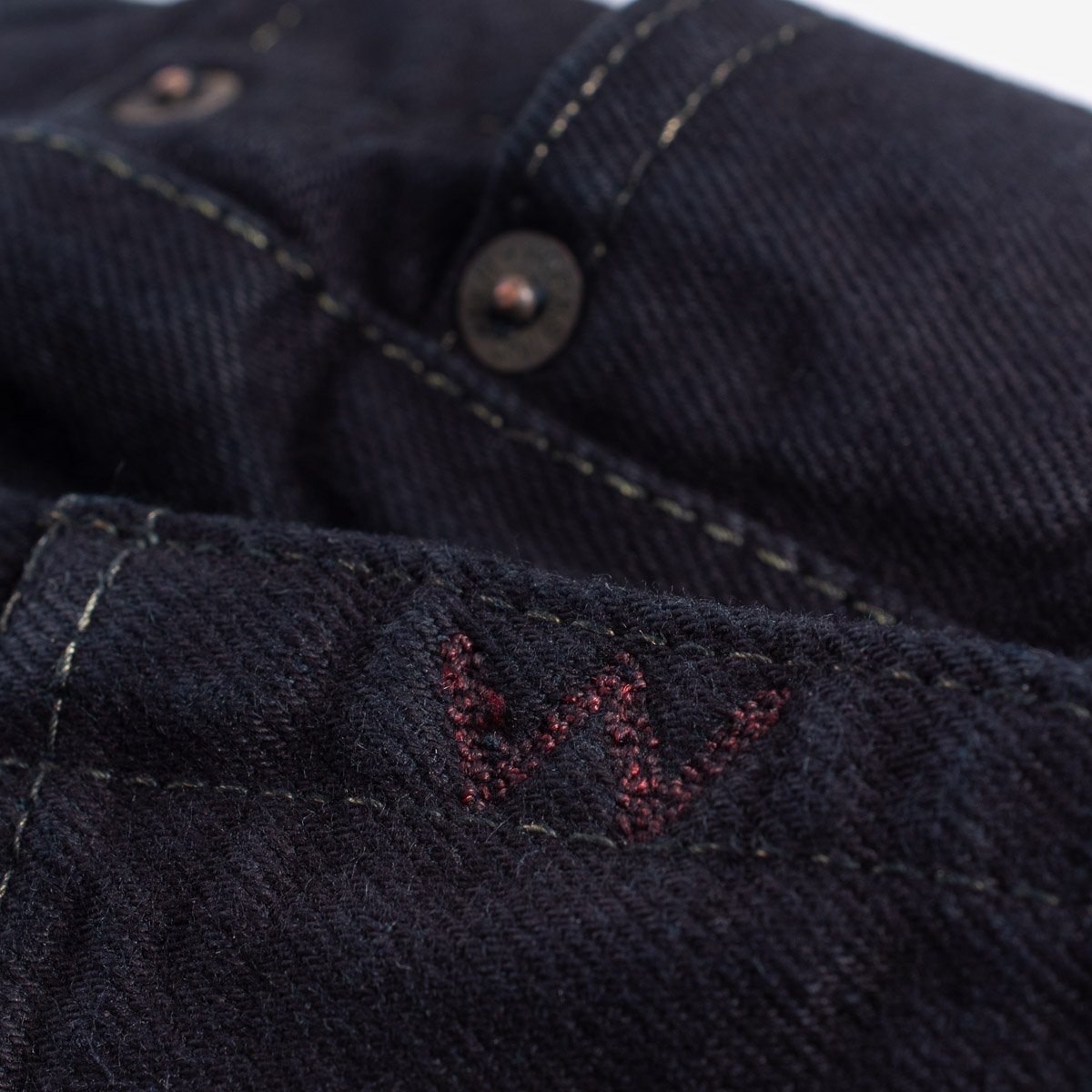 IH-555S-142OD 14oz Selvedge Denim Super Slim Cut Jeans - Indigo Overdyed Black - 11