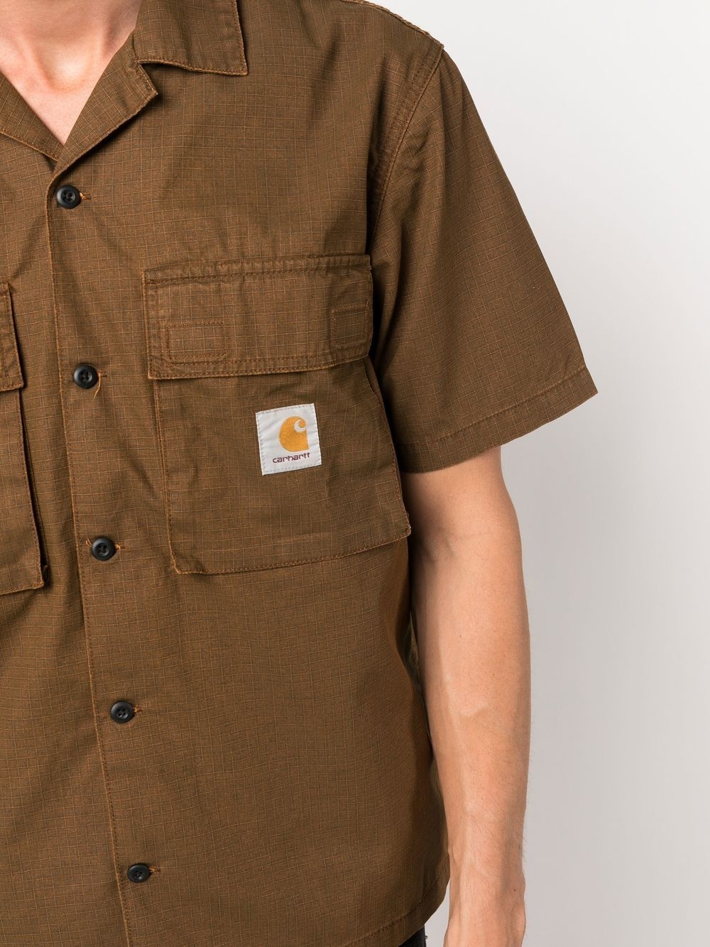 logo-patch short-sleeve shirt - 5