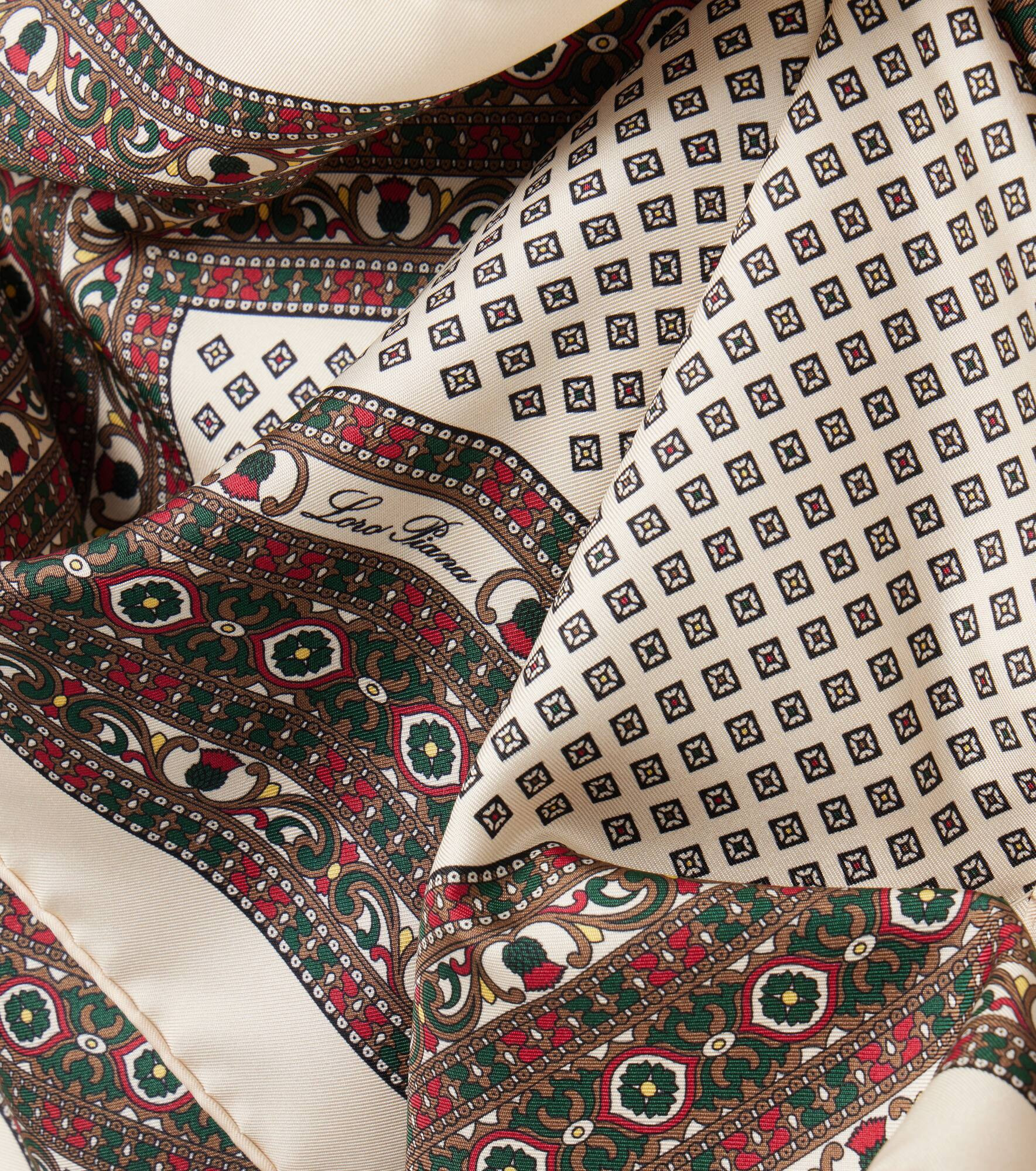 Printed silk scarf - 4