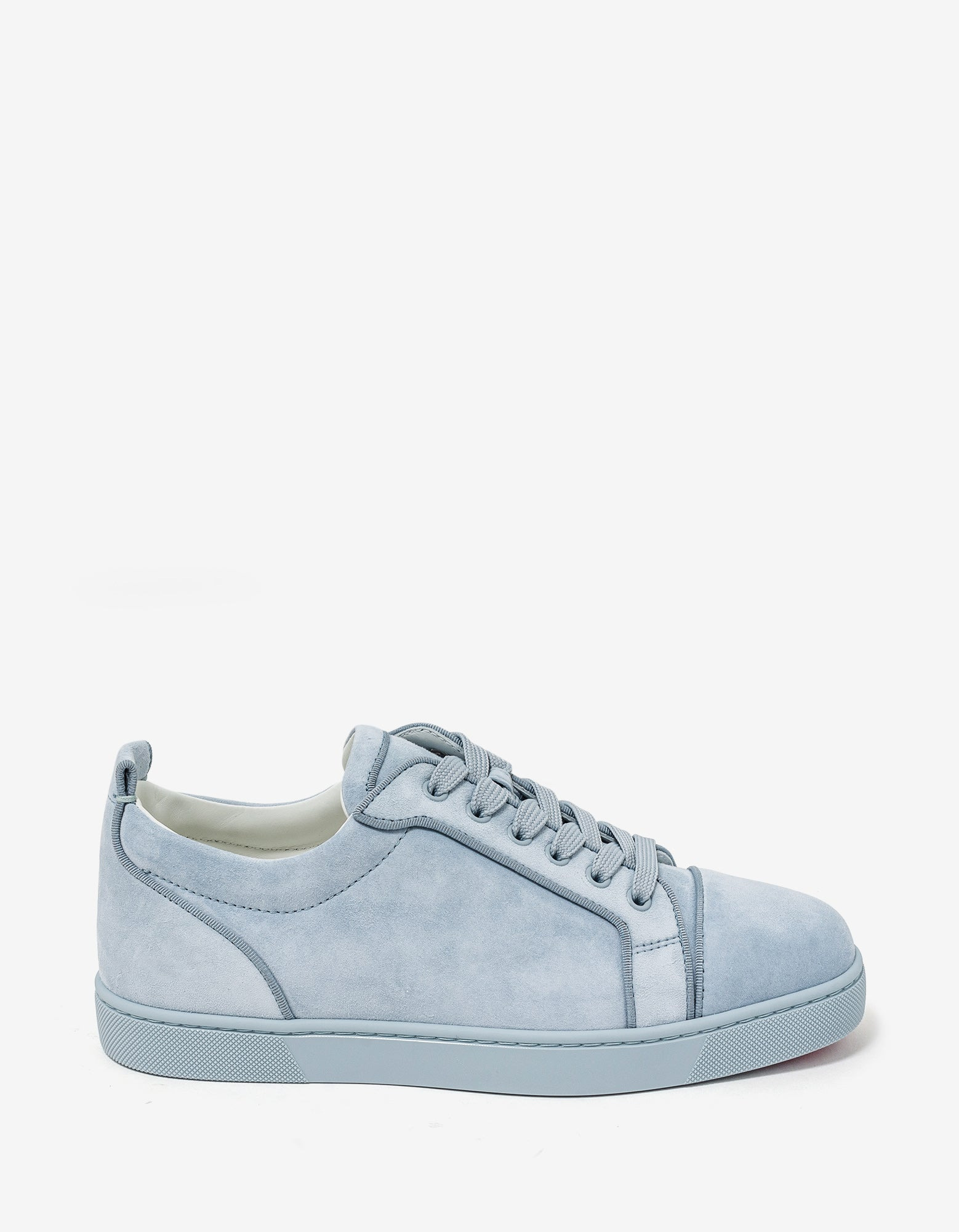 Christian Louboutin Louis Junior Orlato Paseo Blue Suede Trainers - 2