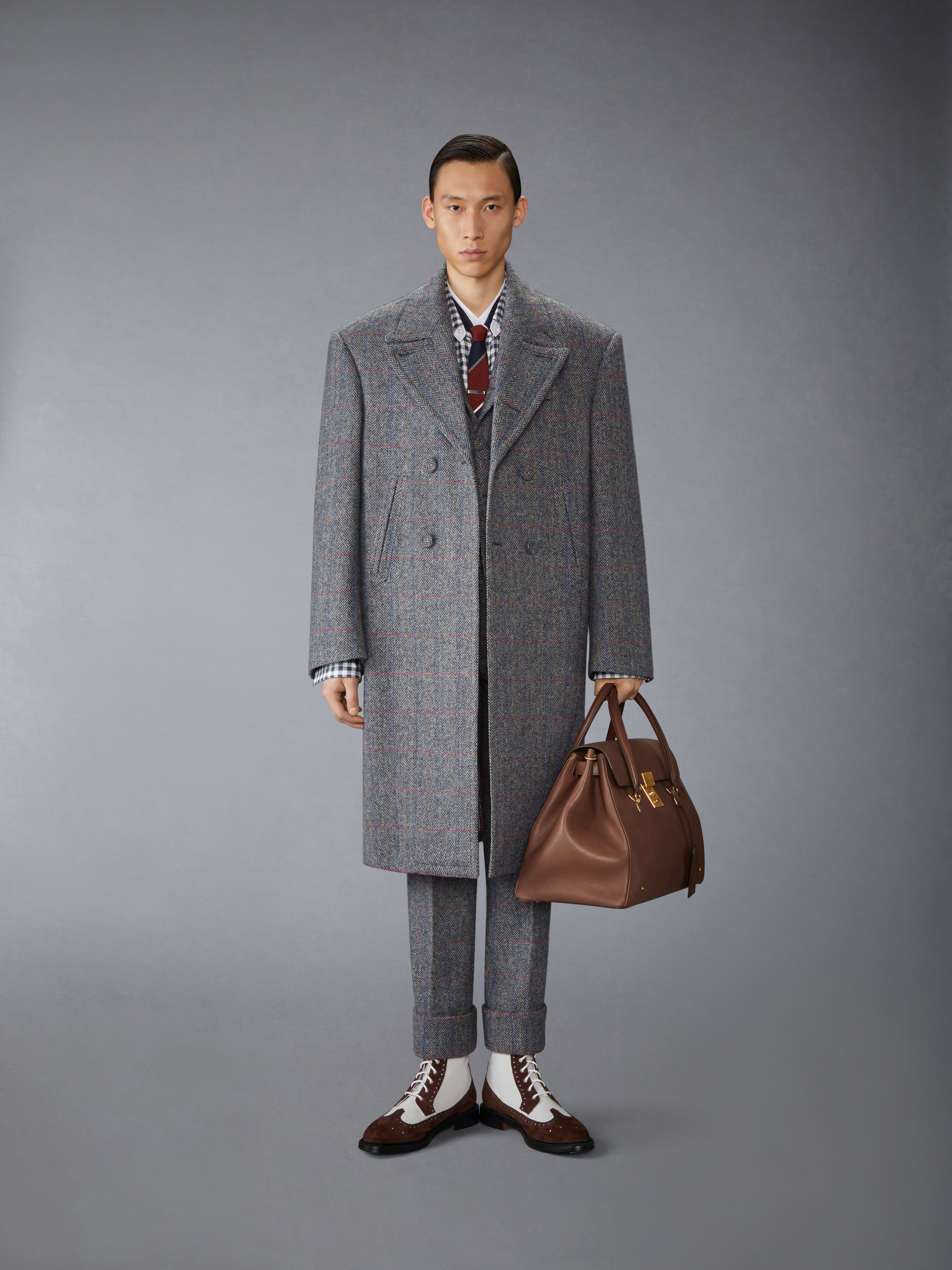 HUNTING TWEED OVERSIZED PEACOAT - 5