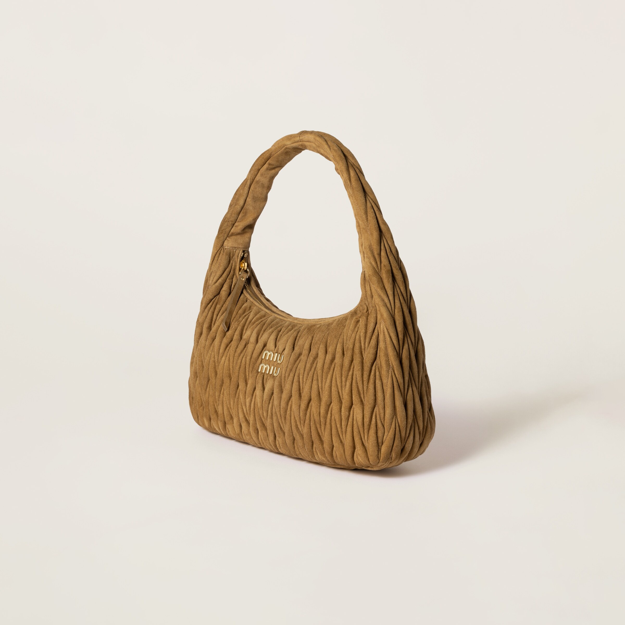 Wander matelassé suede bag - 3