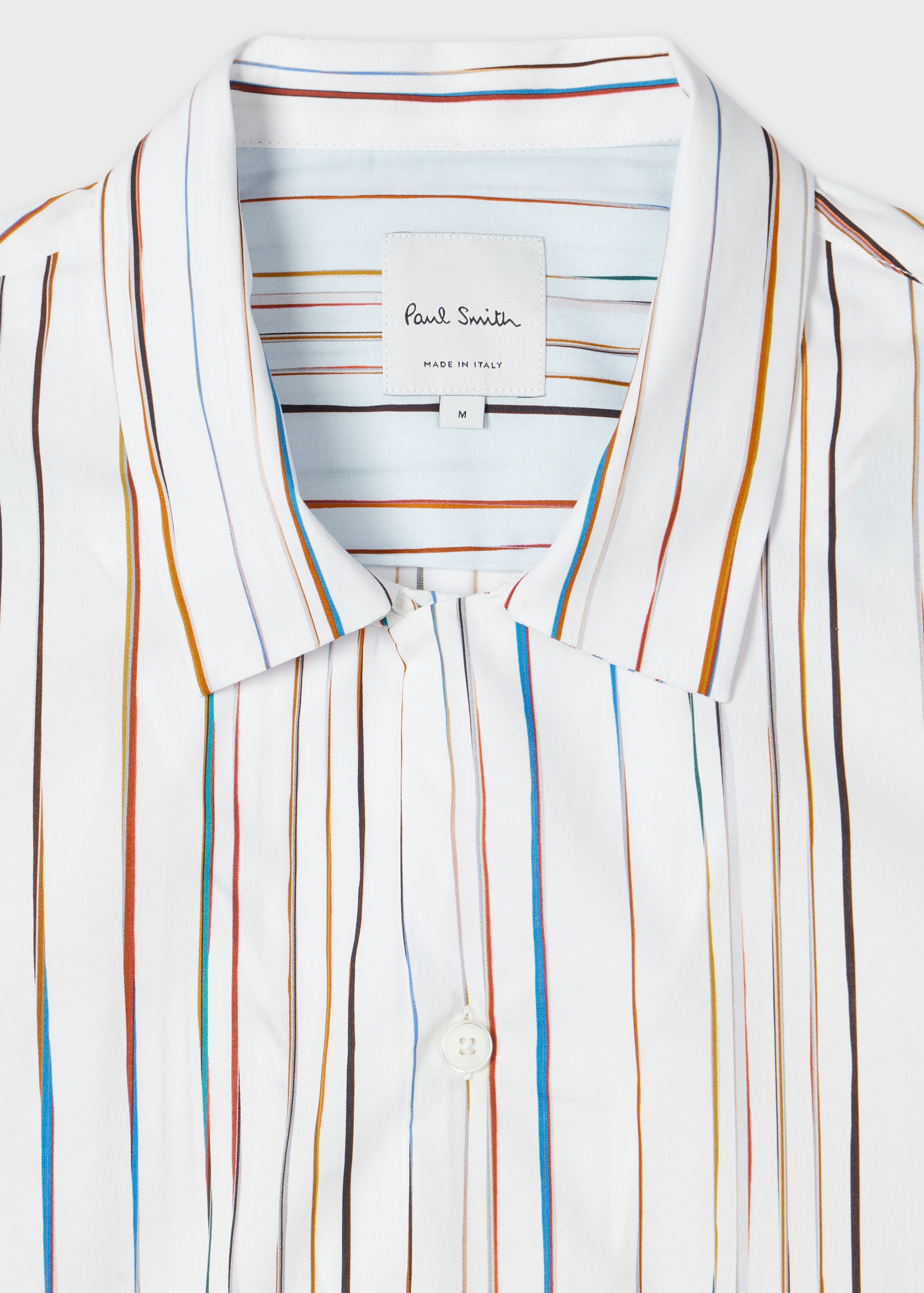White 'Signature Pinstripe' Short-Sleeve Shirt - 3