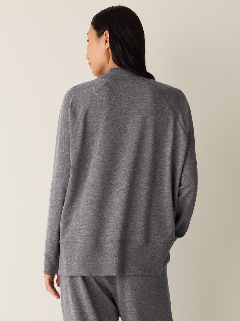 Cozy Brushed Terry Hug Mock Neck Top 4