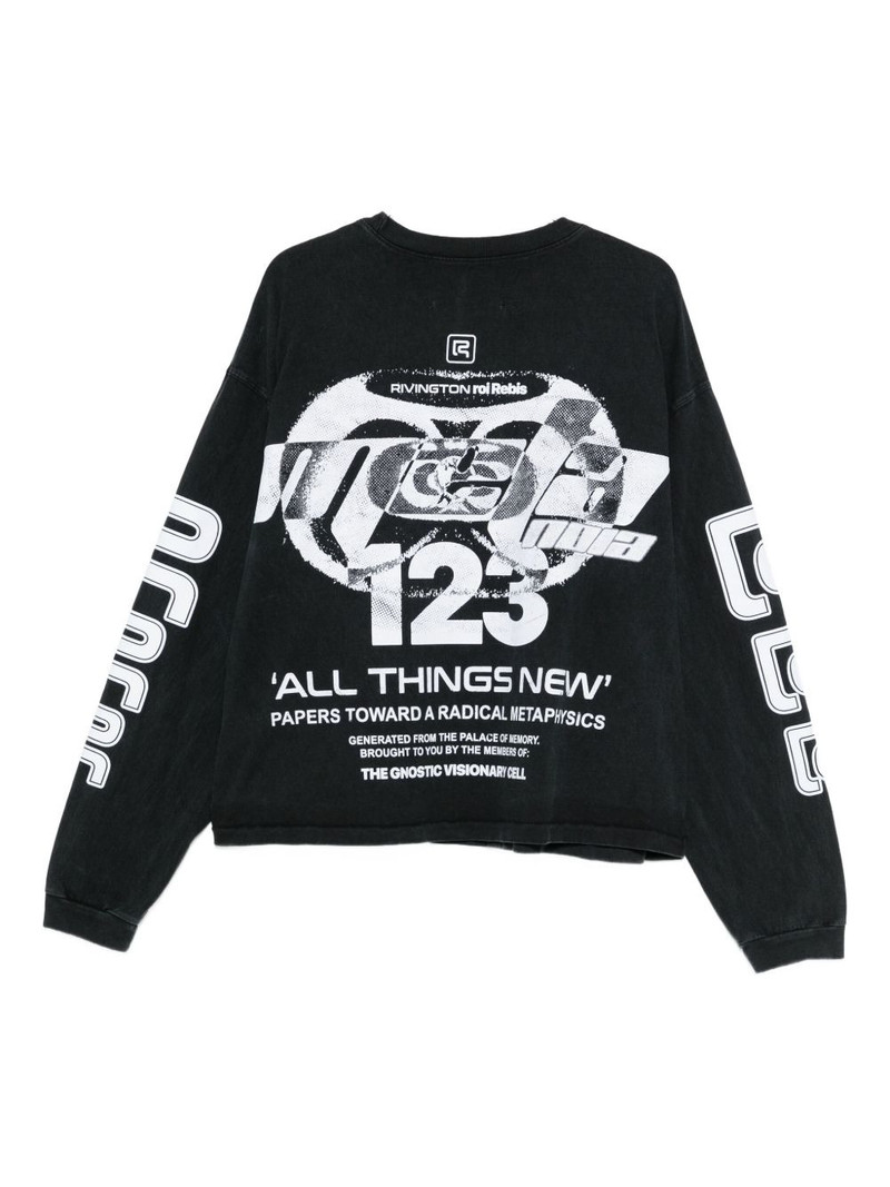 RRR123 graphic-print long-sleeve T-shirt outlook