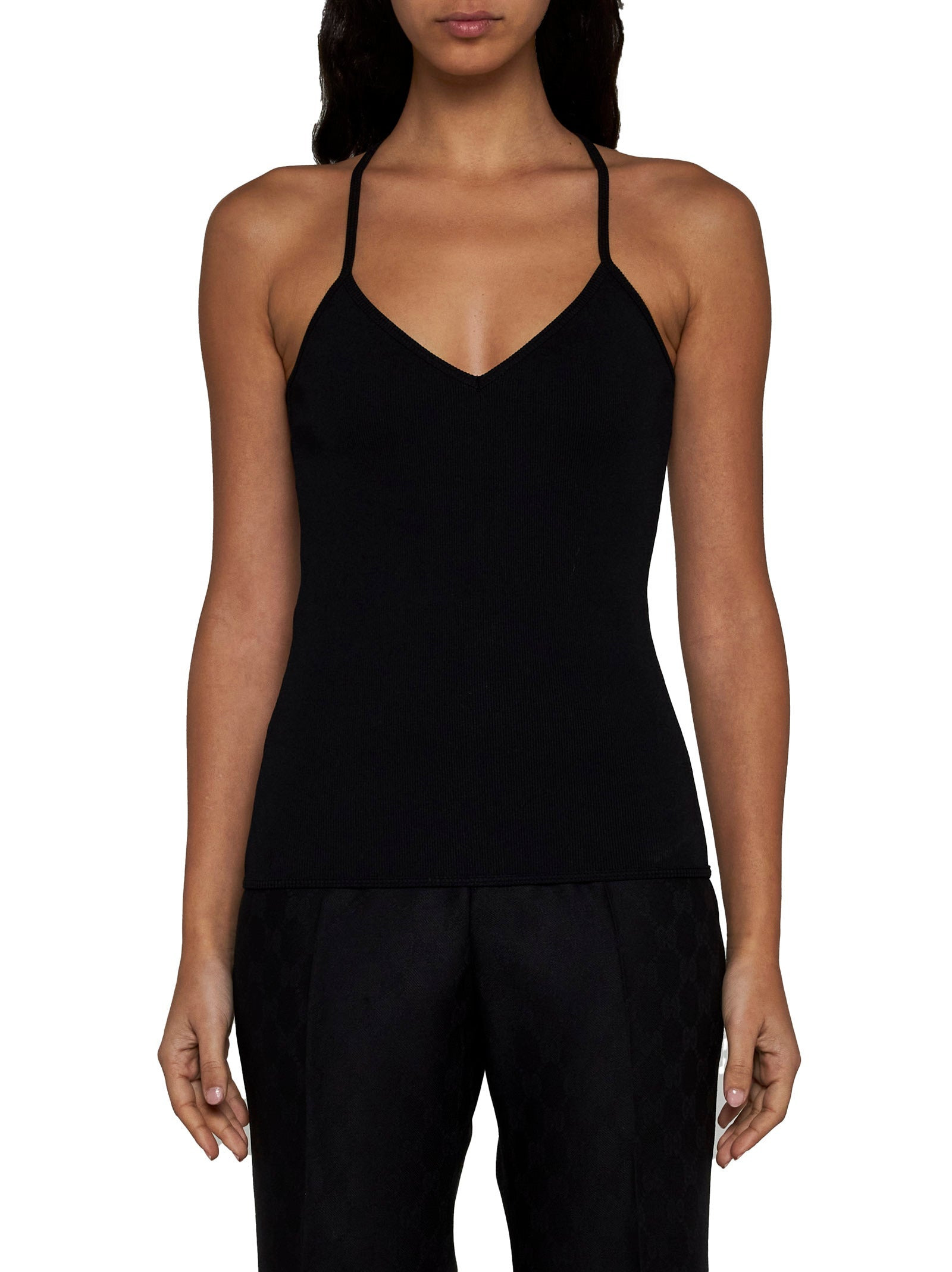 Gucci Women Logo-Plaque Jersey Top - 3