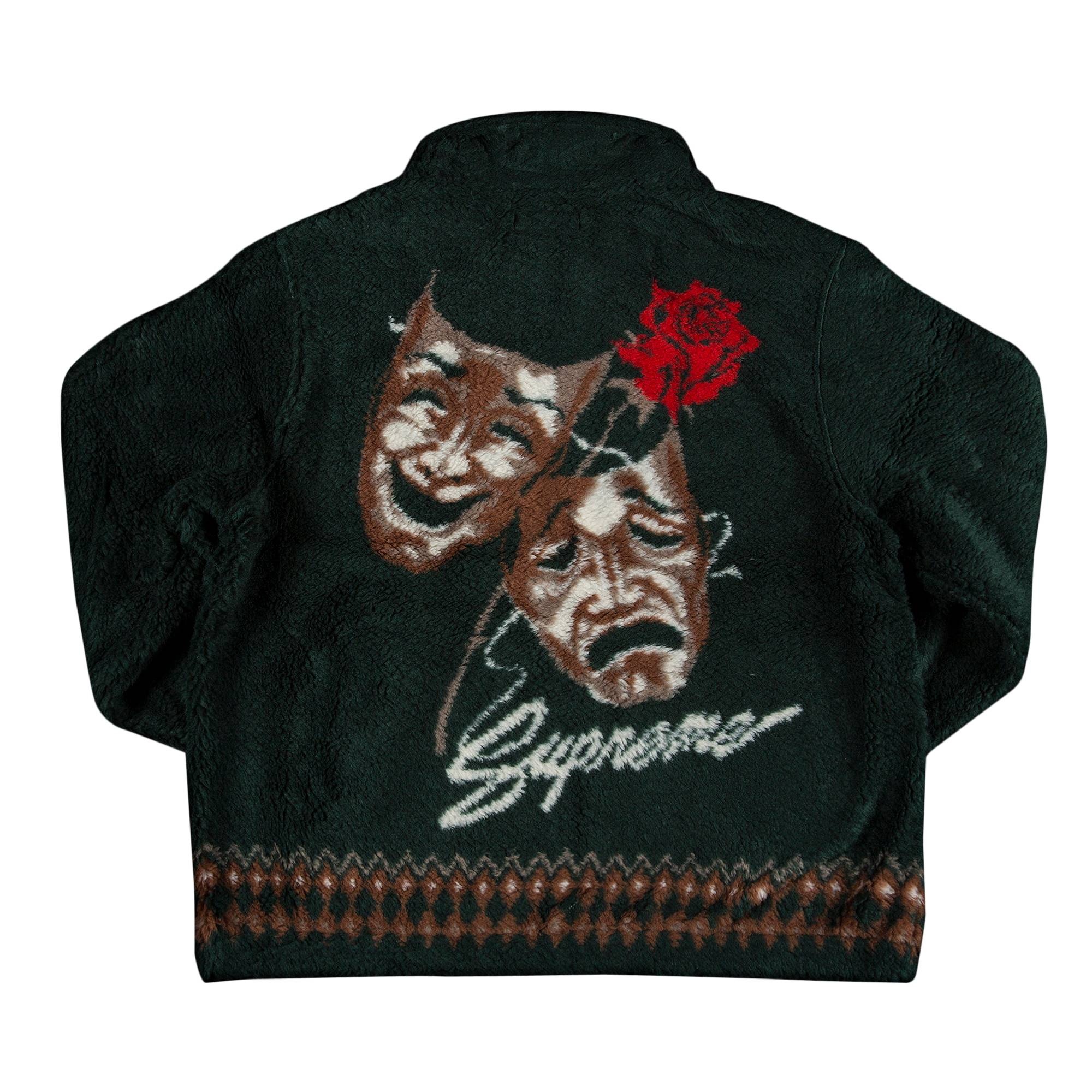 Supreme Drama Mask Fleece Jacket 'Dark Green' - 2