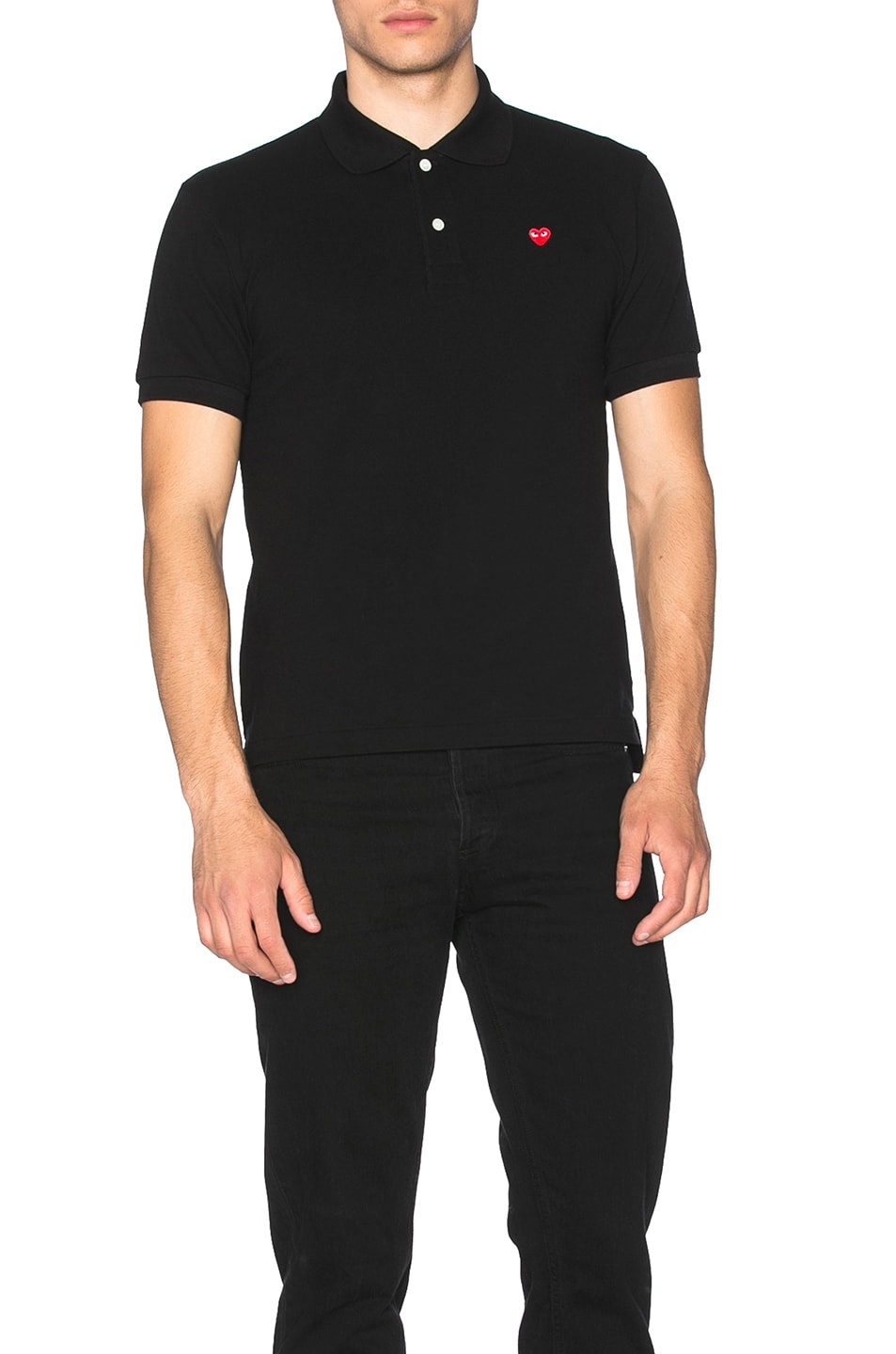 Small Red Emblem Cotton Polo - 1