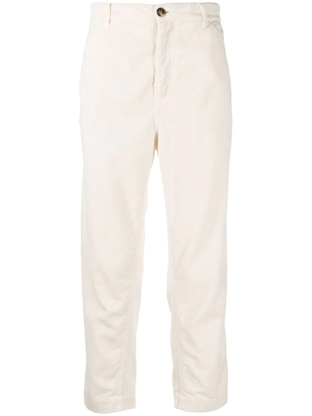 corduroy straight-leg trousers - 1