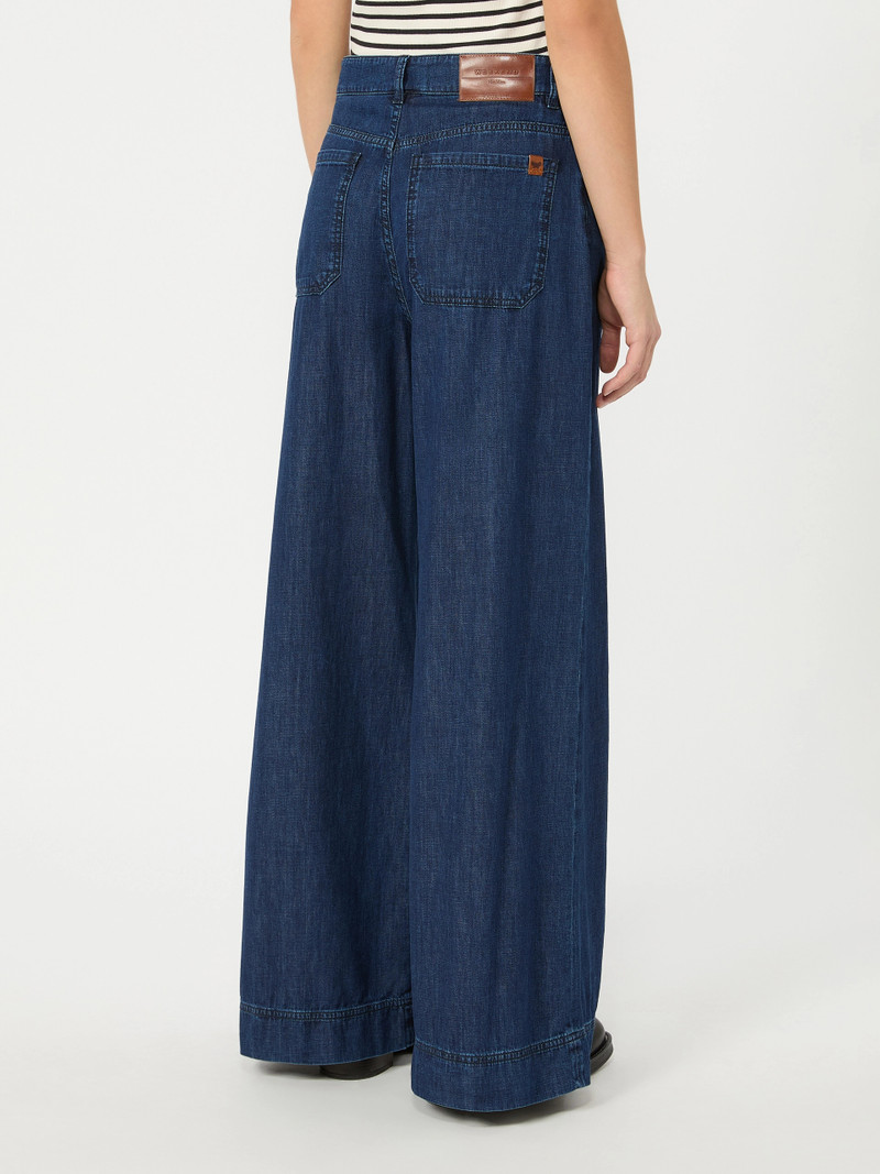 VEGA Cotton denim wide-leg jeans - NAVY 4