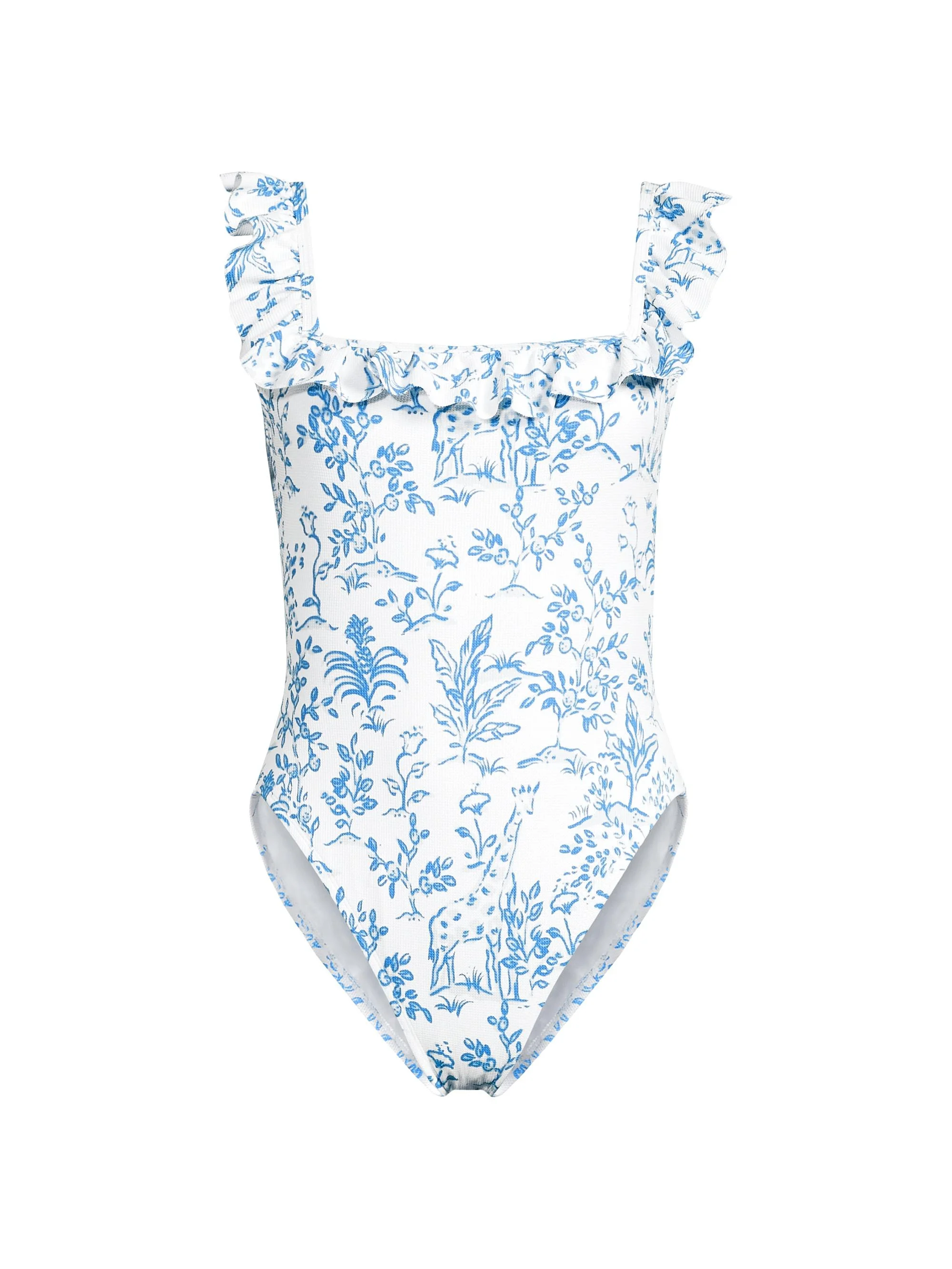 Women's Aemma Ruffled Floral One-Piece Swimsuit - Resort White Tall Tales - 1