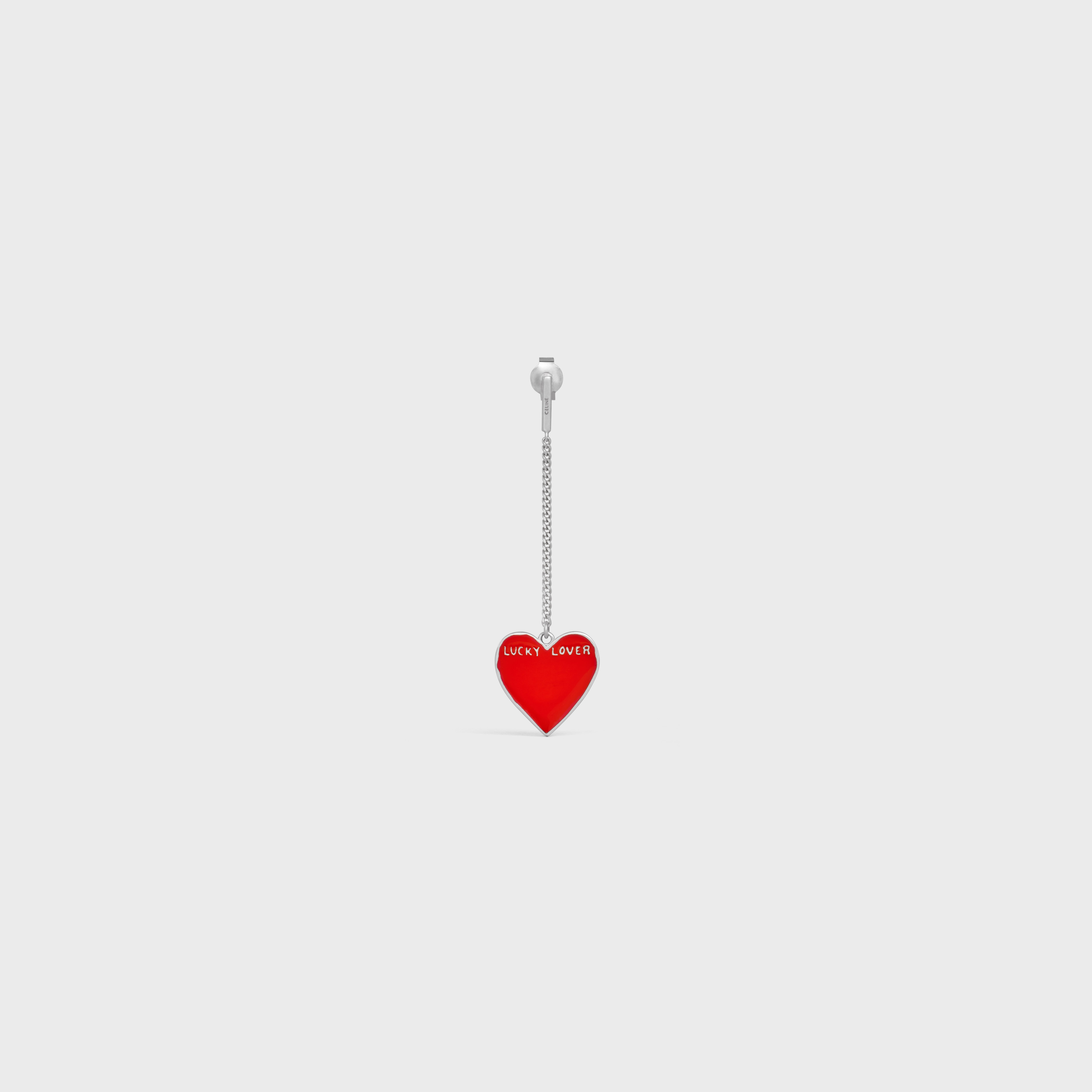 Lucky Lovers Earring in Sterling Silver with Rhodium Finish and Enamel - 1