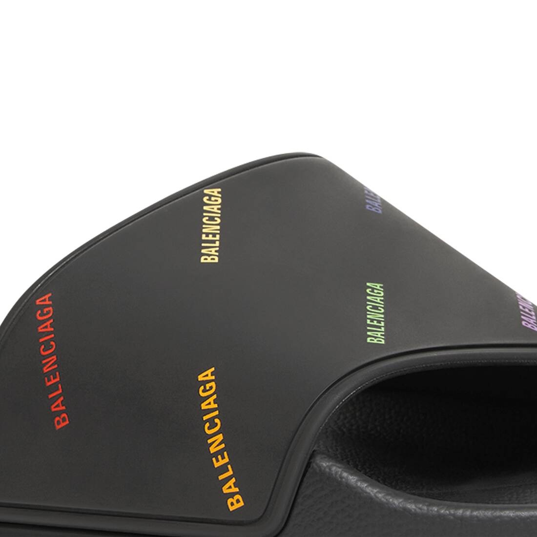 Men's Pride 22 Pool Slide Sandal Allover Logo in Black - 8