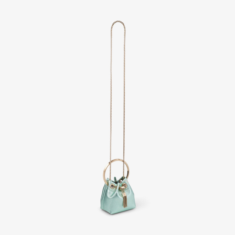 Micro Bon Bon
Smoke Green Metallic Nappa Mini Bag 5
