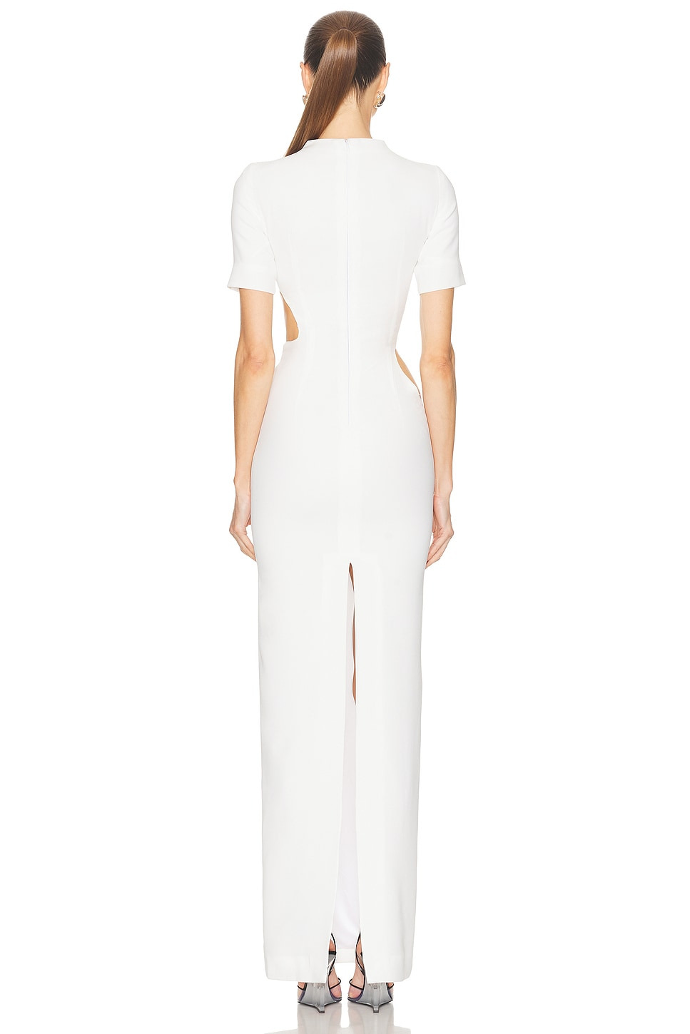 Short Sleeve Front Cutout Dress - 4