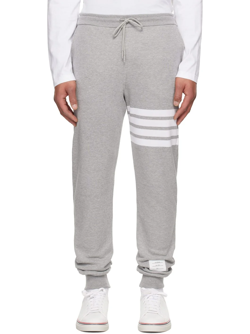 Gray Classic Loopback 4-Bar Sweatpants - 1