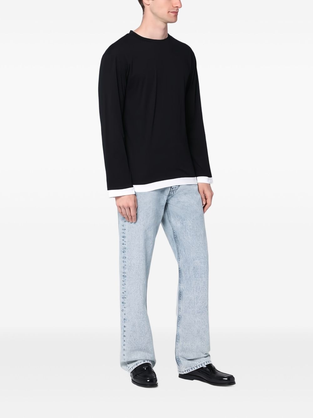 long-sleeve layered t-shirt - 2