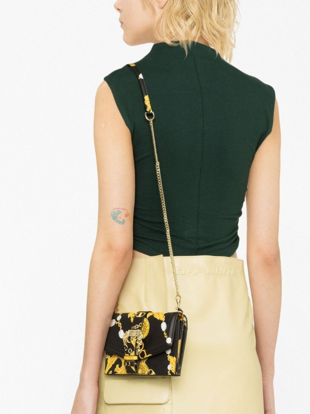 baroque-print cross body bag - 3