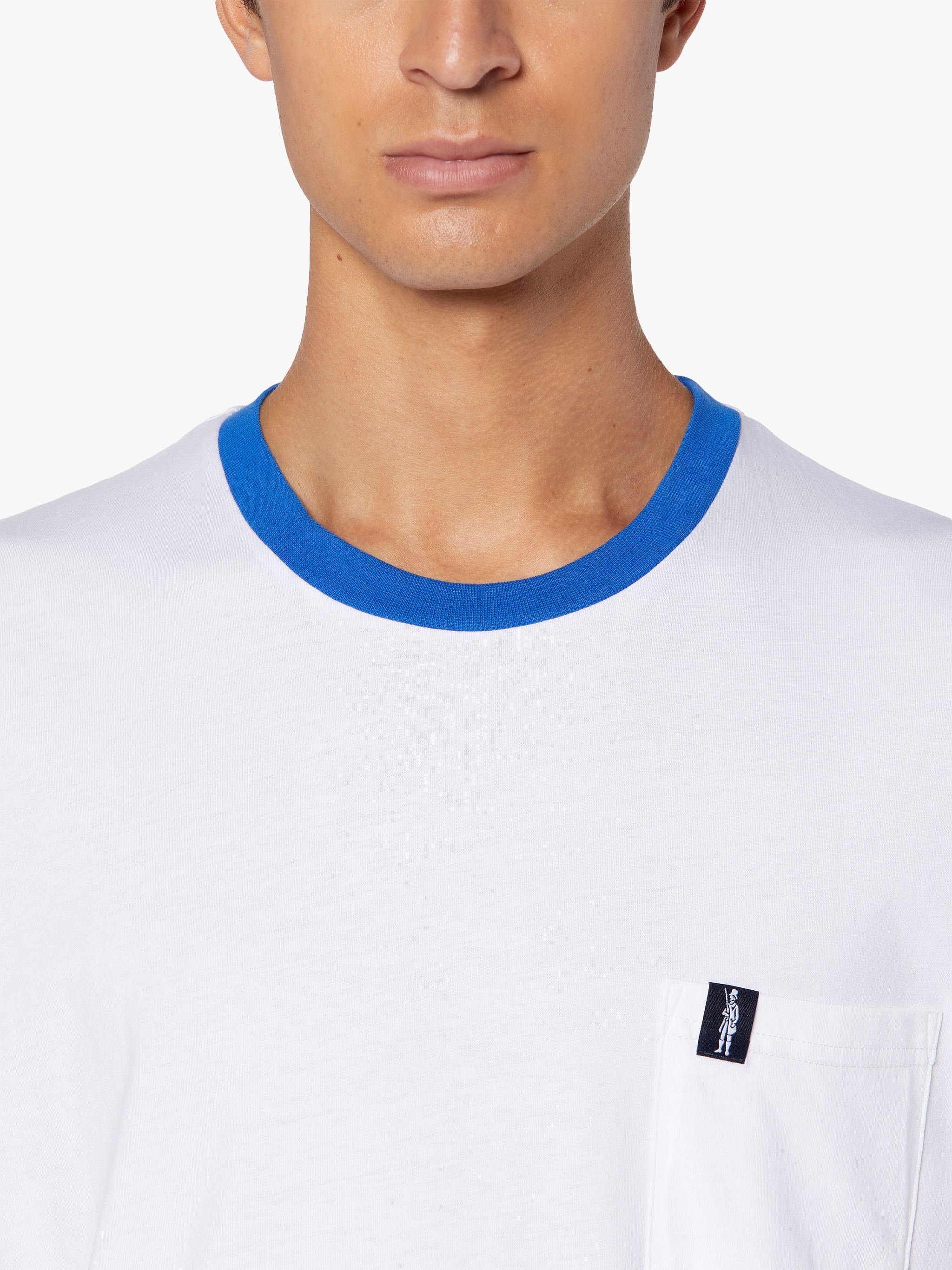 WHITE COTTON CONTRAST RIB T-SHIRT | GJM-219 - 5