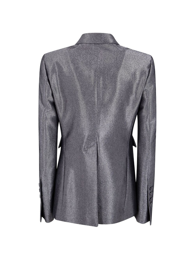 SAPIO metallic-finish denim jacket outlook