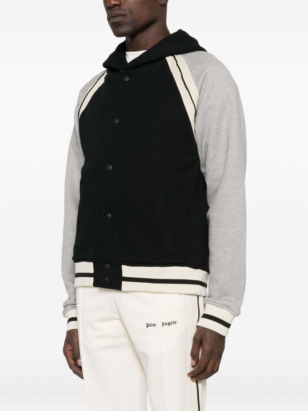 hooded baseball jacket - 3