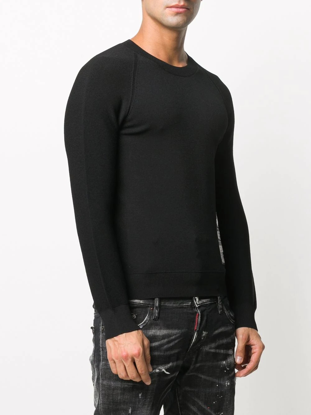 fitted long-sleeve jumper - 3