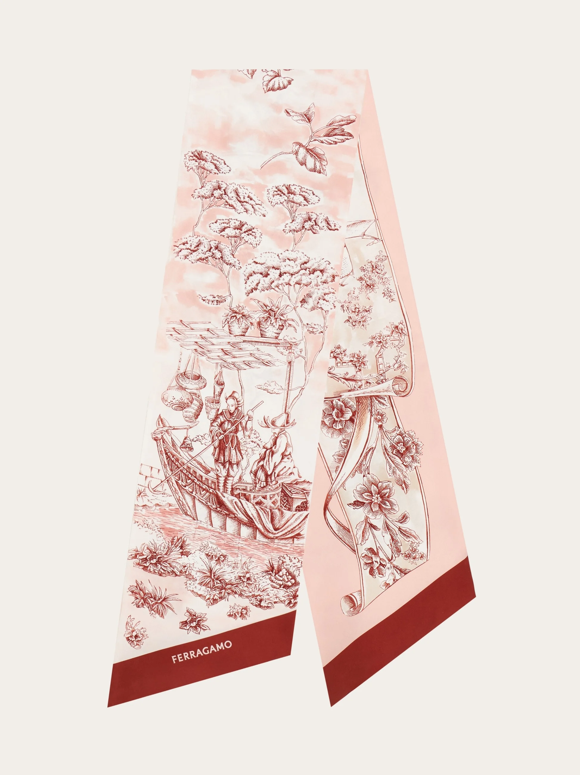 Ethnic print silk bandeau - 1