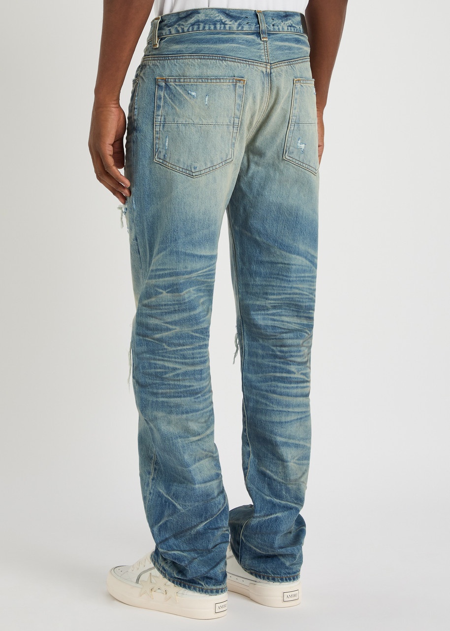 Amiri MX1 Ripped Straight-leg Jeans - 3