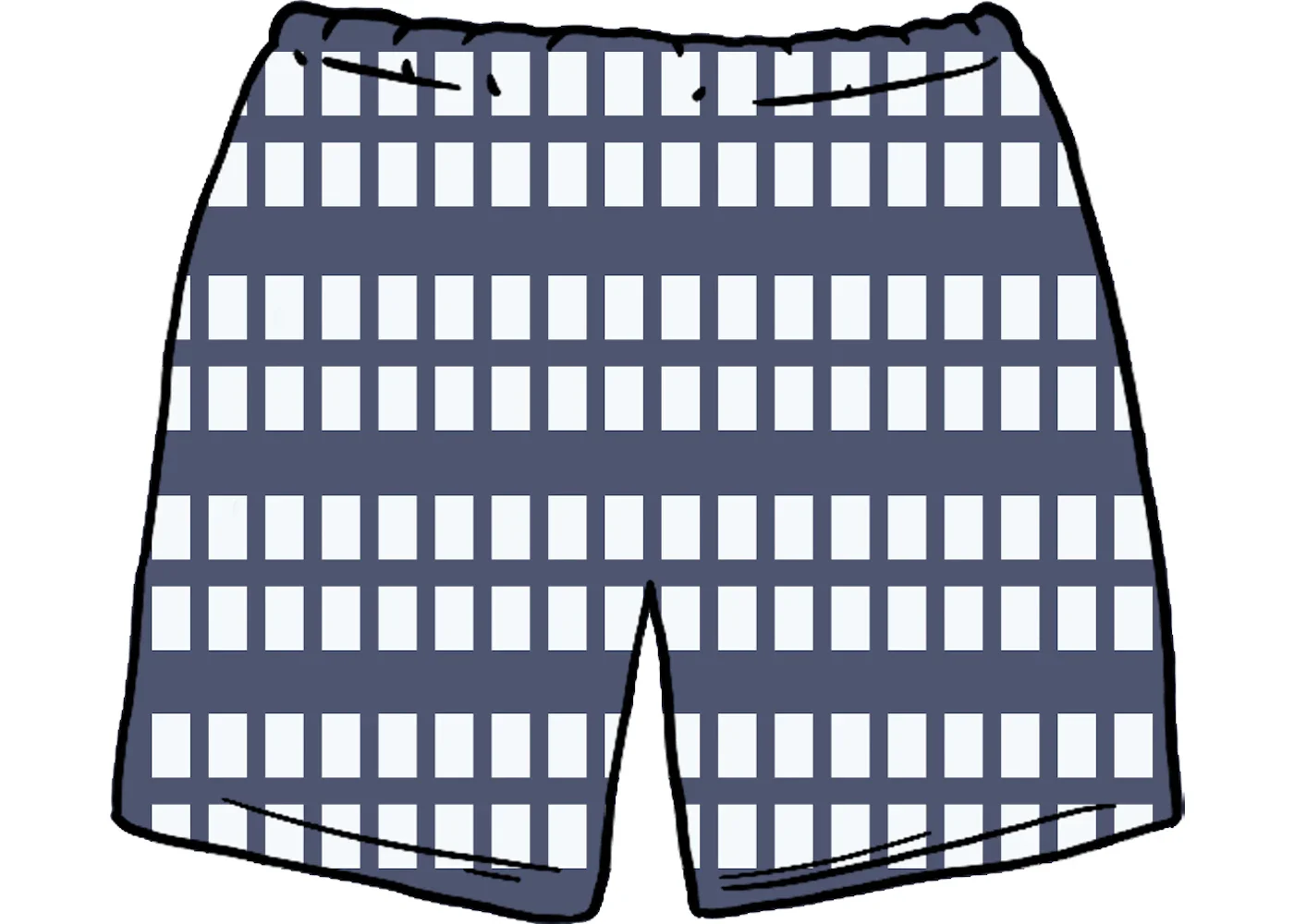 Supreme Grid Soccer Short Navy - 1