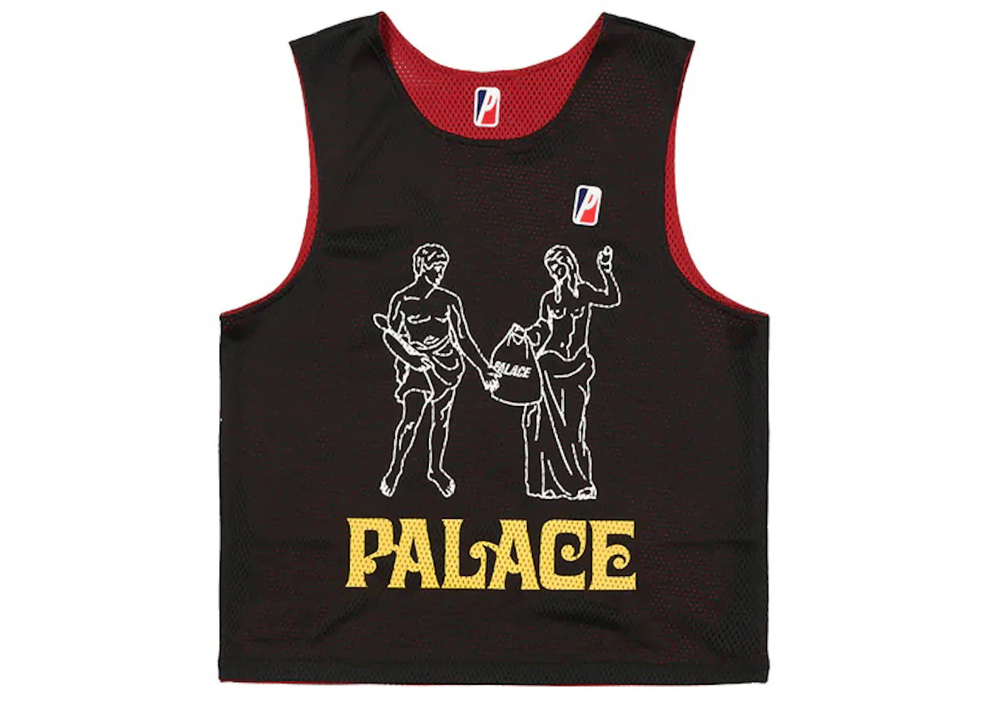Palace Mesh Practice Vest Black/Red - 1