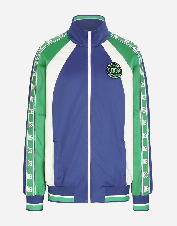 Zip-up sweatshirt with side bands and patch embellishment - 4