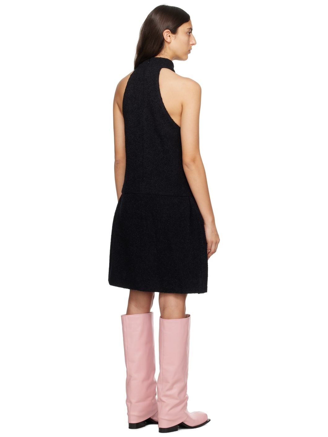 Black Pleated Minidress - 3