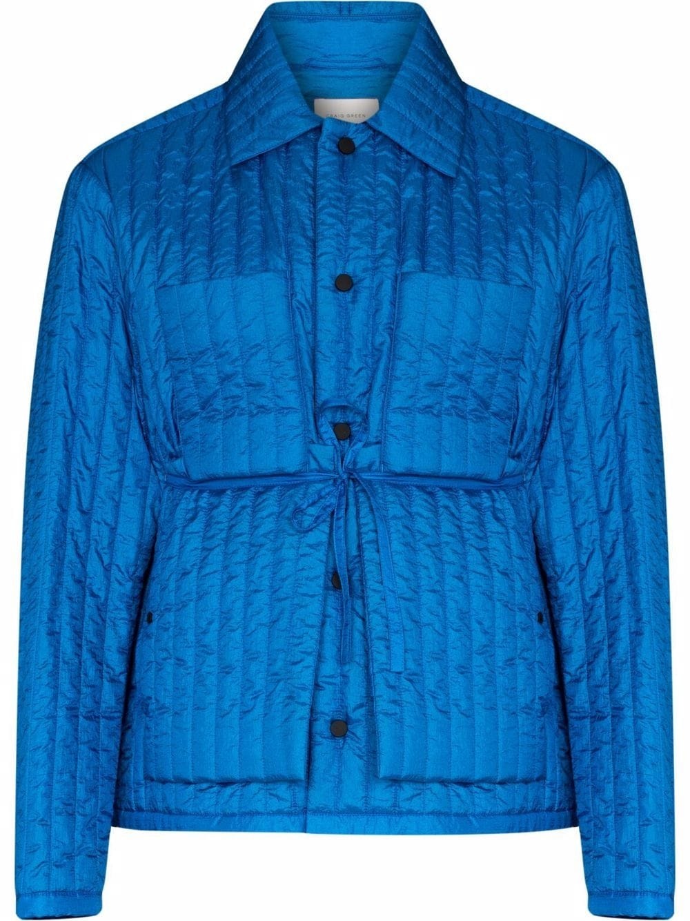 quilted single-breasted jacket - 1