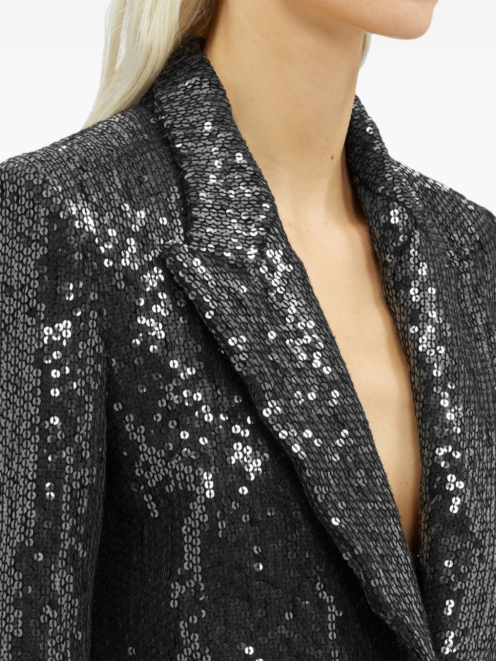 sequin-embellished single-breasted blazer - 5
