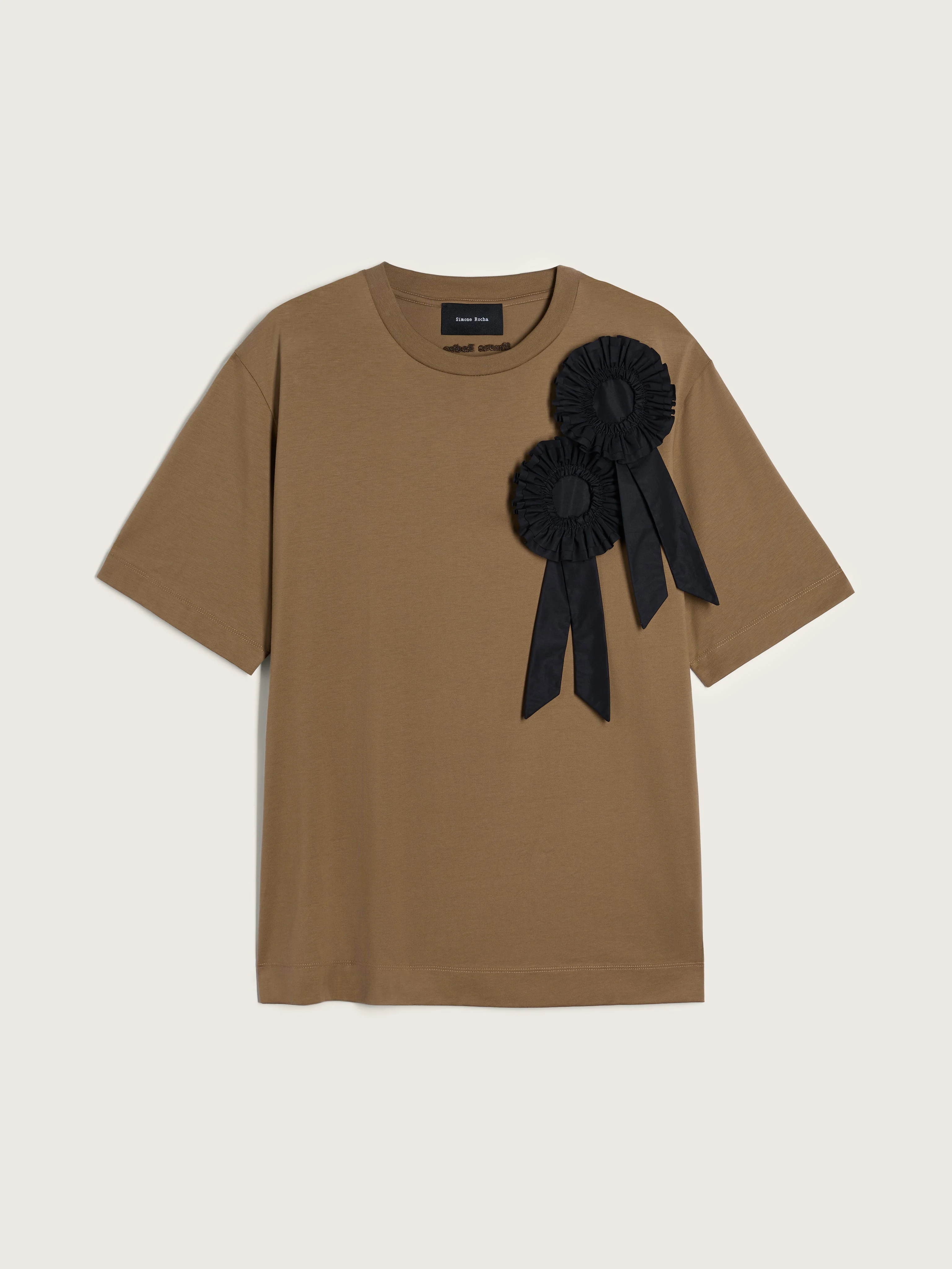 Ruffle Rosette Boxy T-Shirt - 1