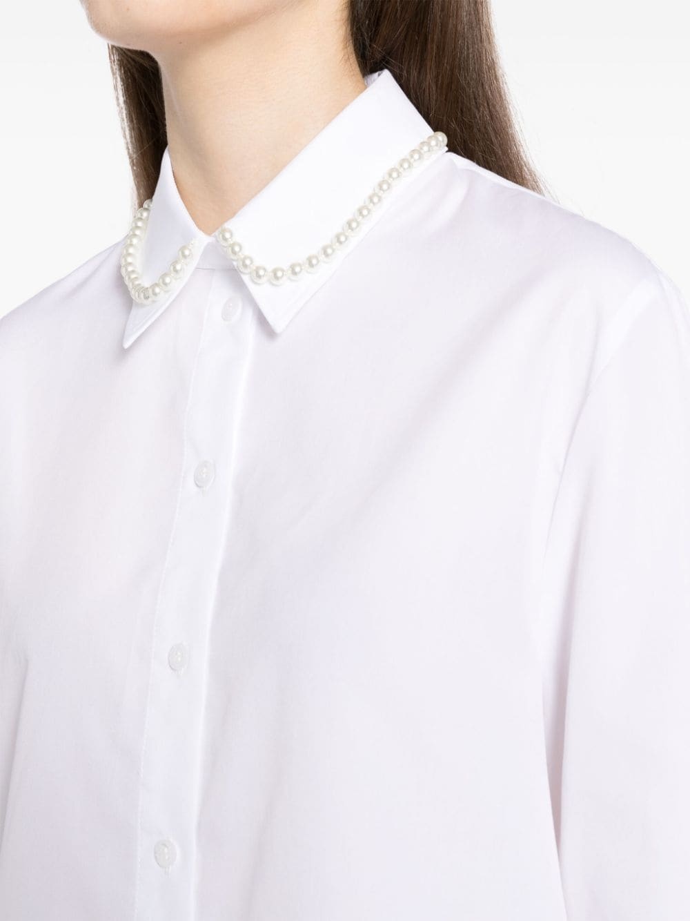 pearl-embellished shirt - 5