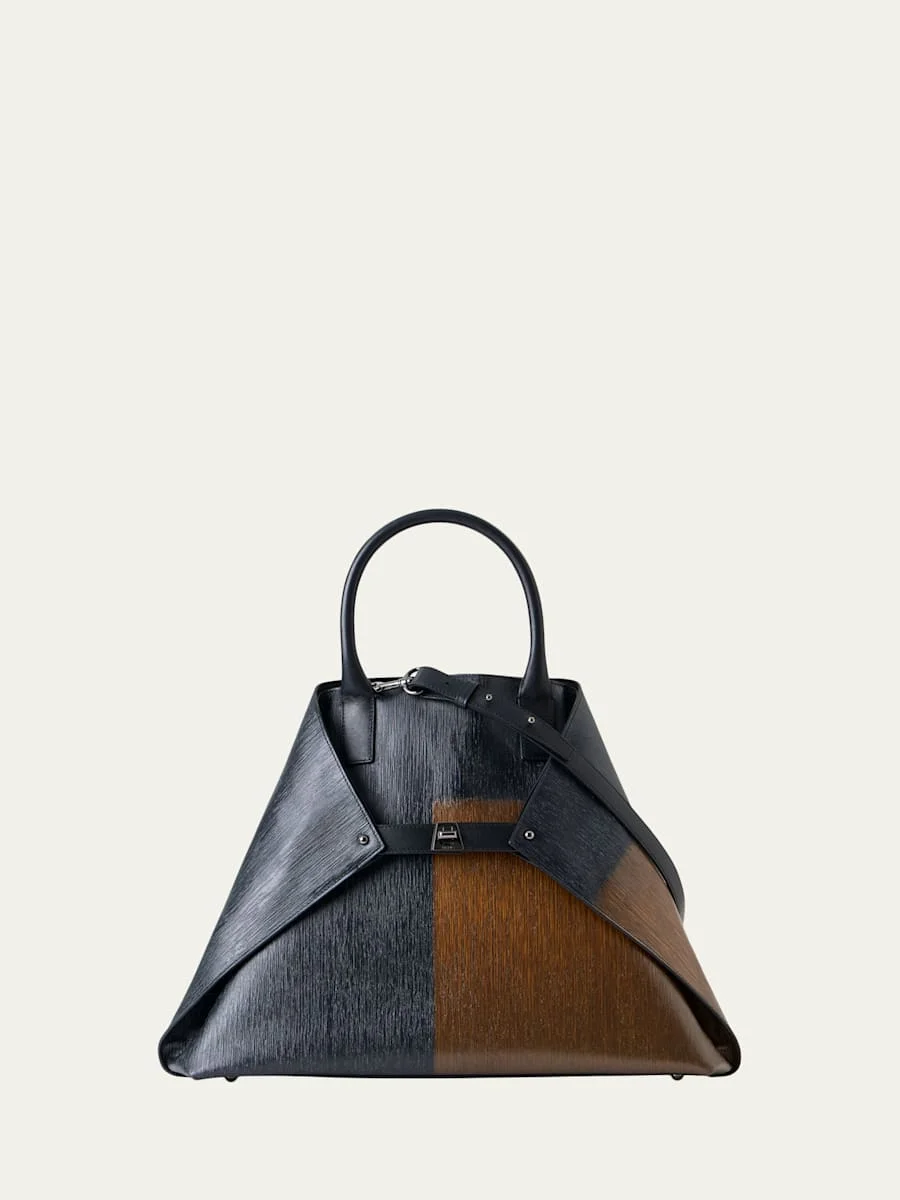 Ai Medium Colorblock Leather Tote Bag - 1