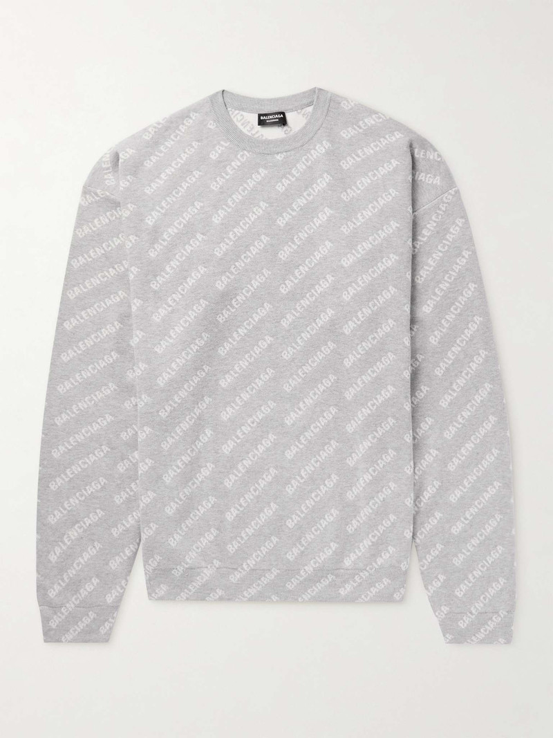Logo-Jacquard Knitted Sweater - 1