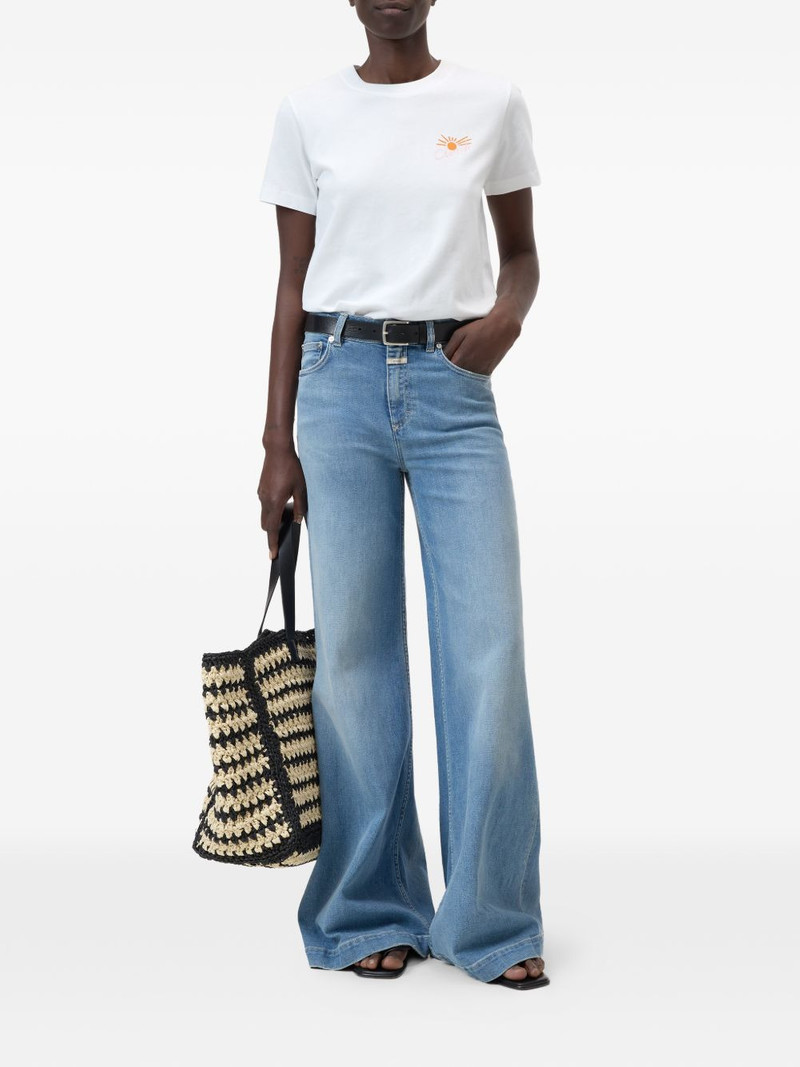 CLOSED embroidered basic T-shirt outlook