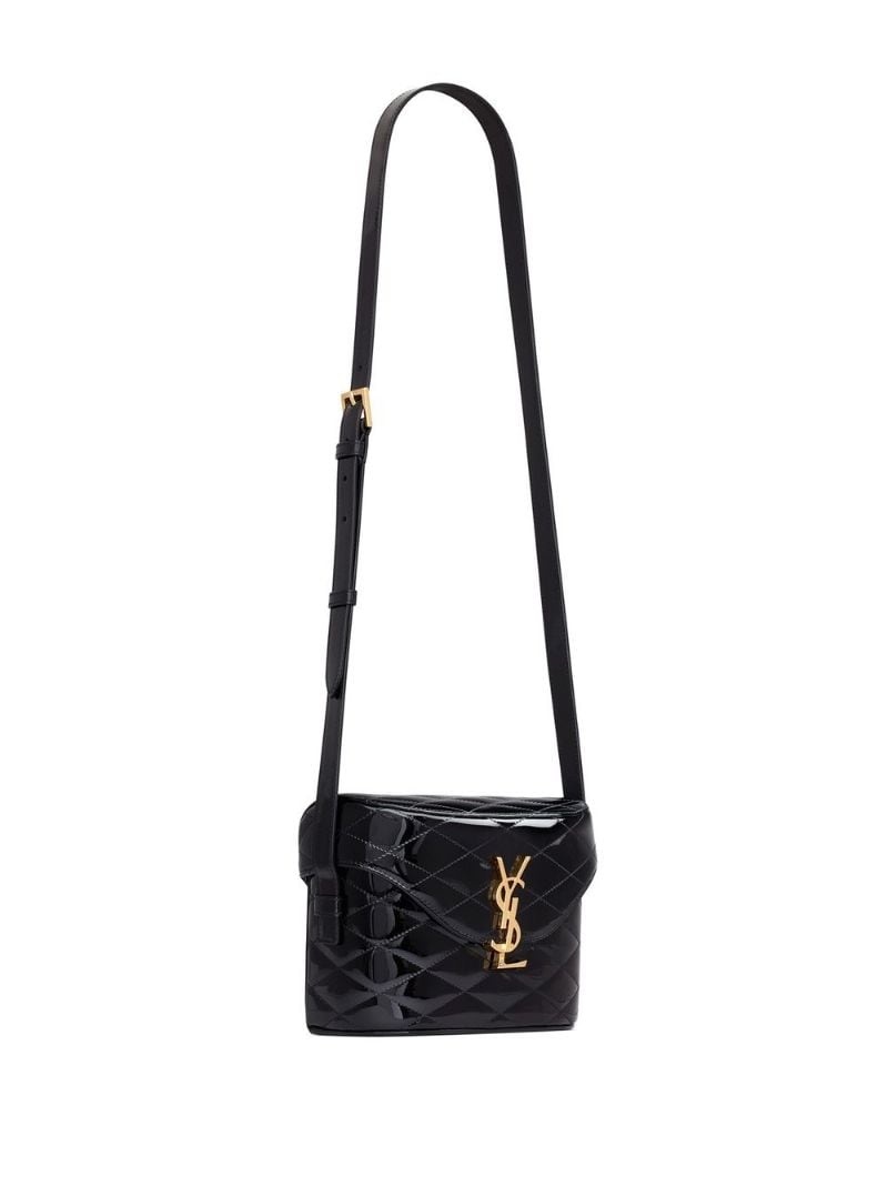quilted patent-leather bucket bag - 3