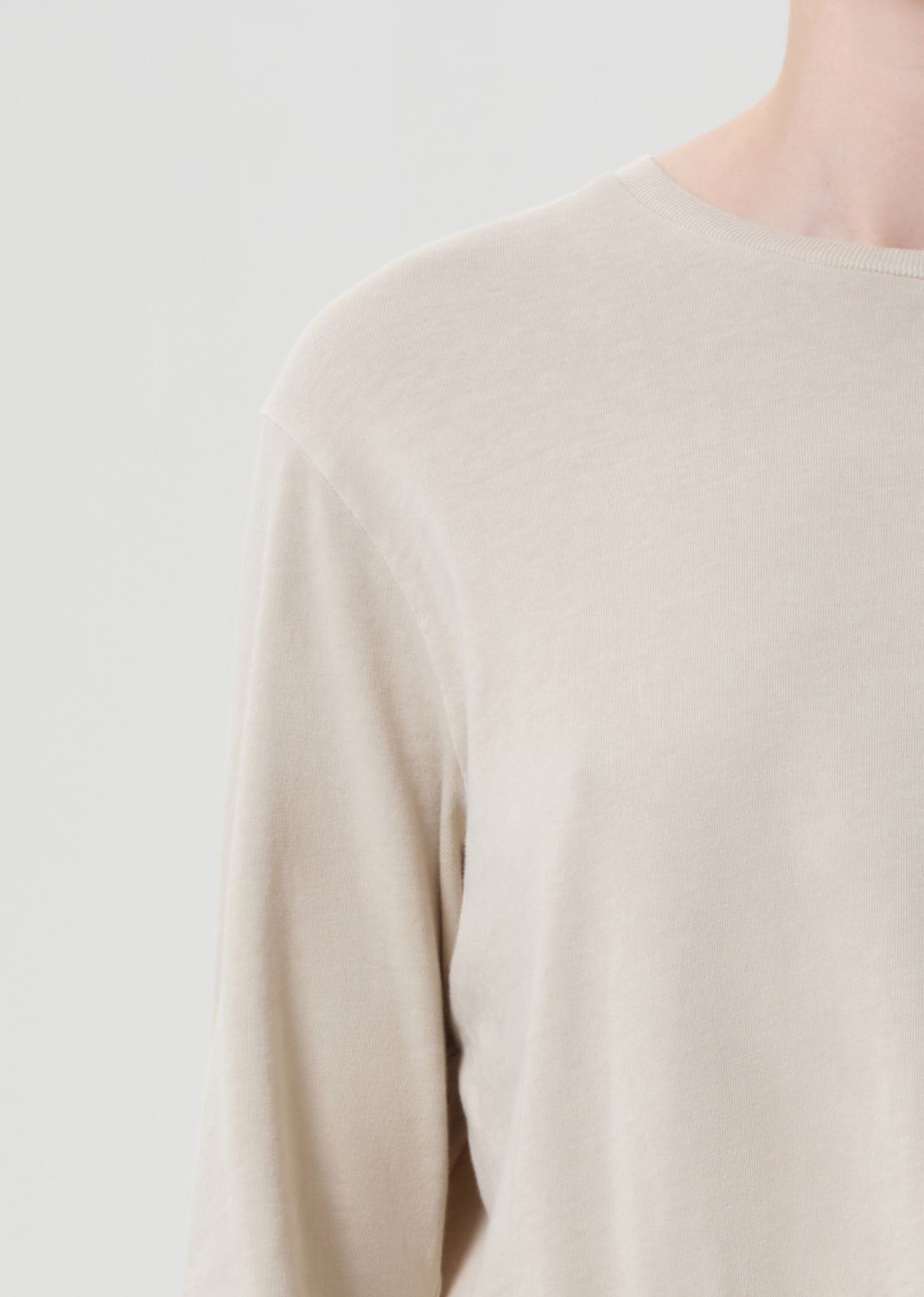 SYDNEY LONG SLEEVE TEE IN RICE GRASS - 5