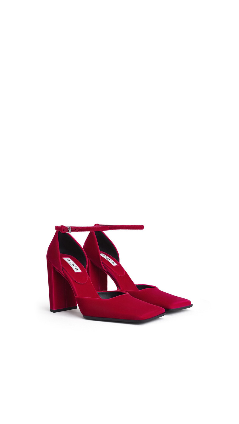Alaïa SQUARE D'ORSAY PUMPS IN VELVET outlook