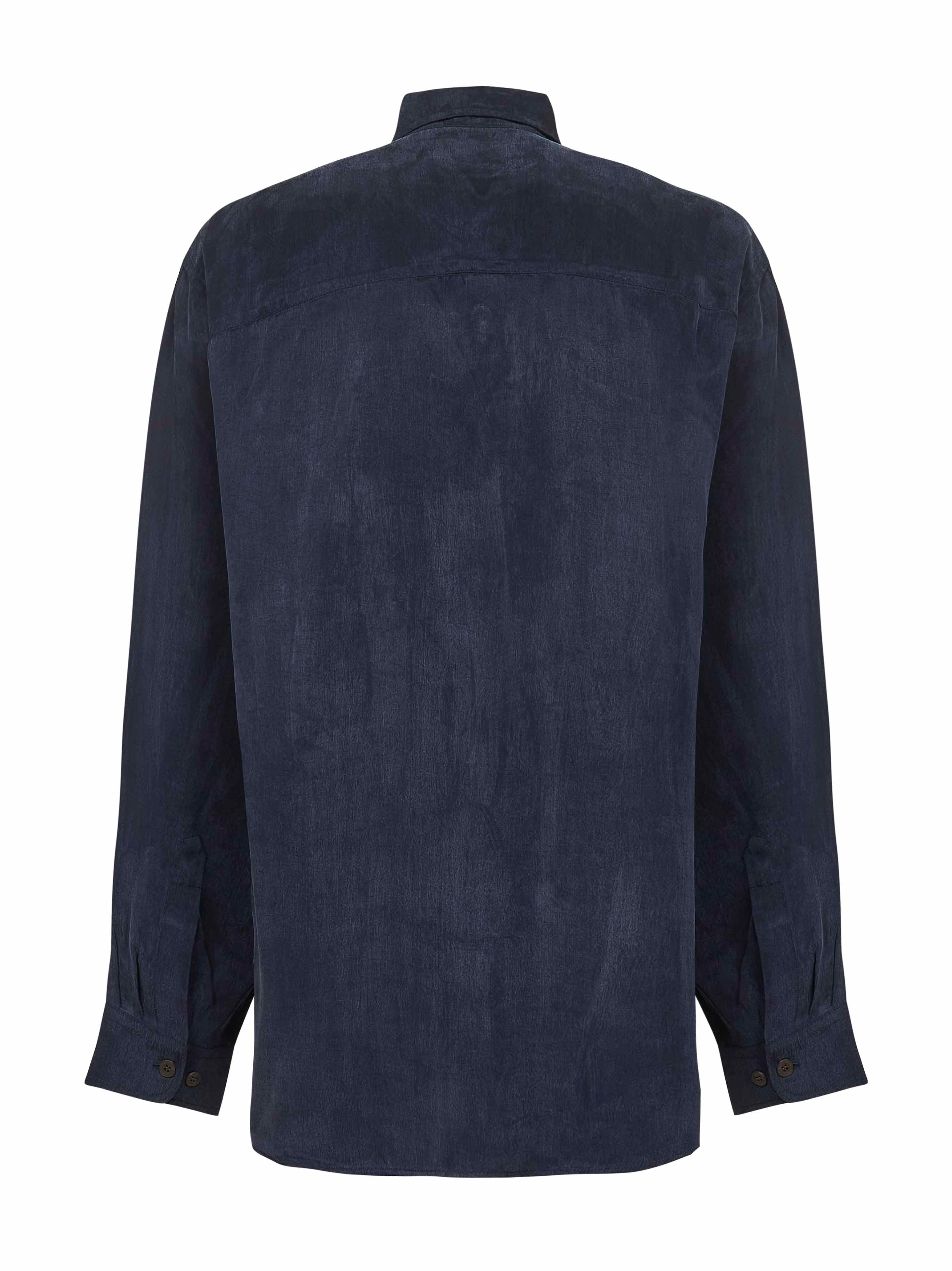 Blue cupro oversized shirt - 2