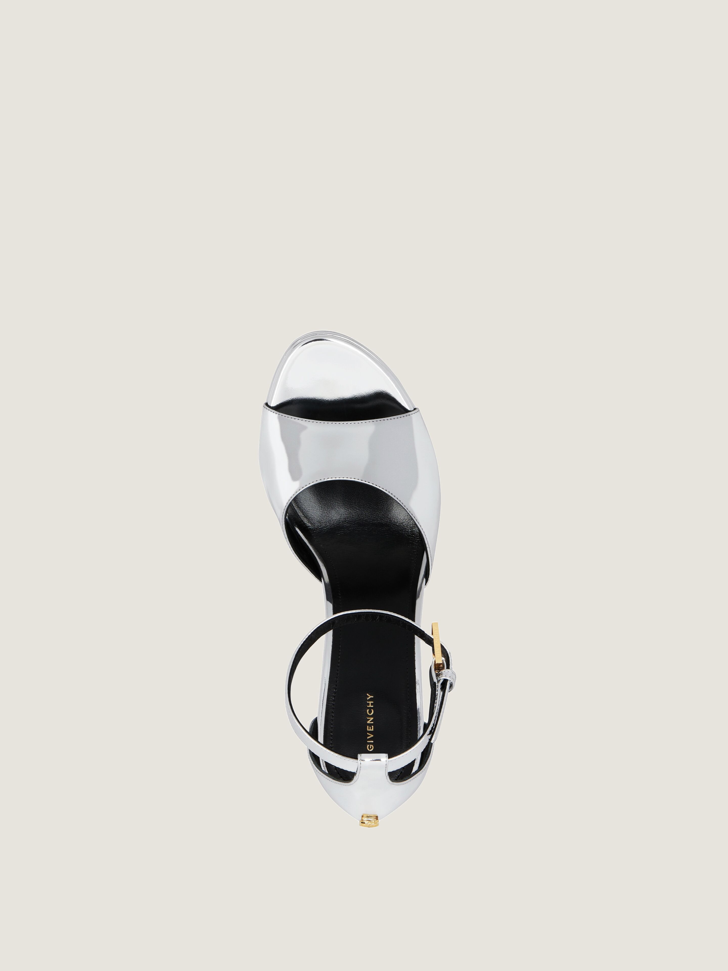 4G LIQUID PLATFORM SANDALS IN PATENT LEATHER - 4