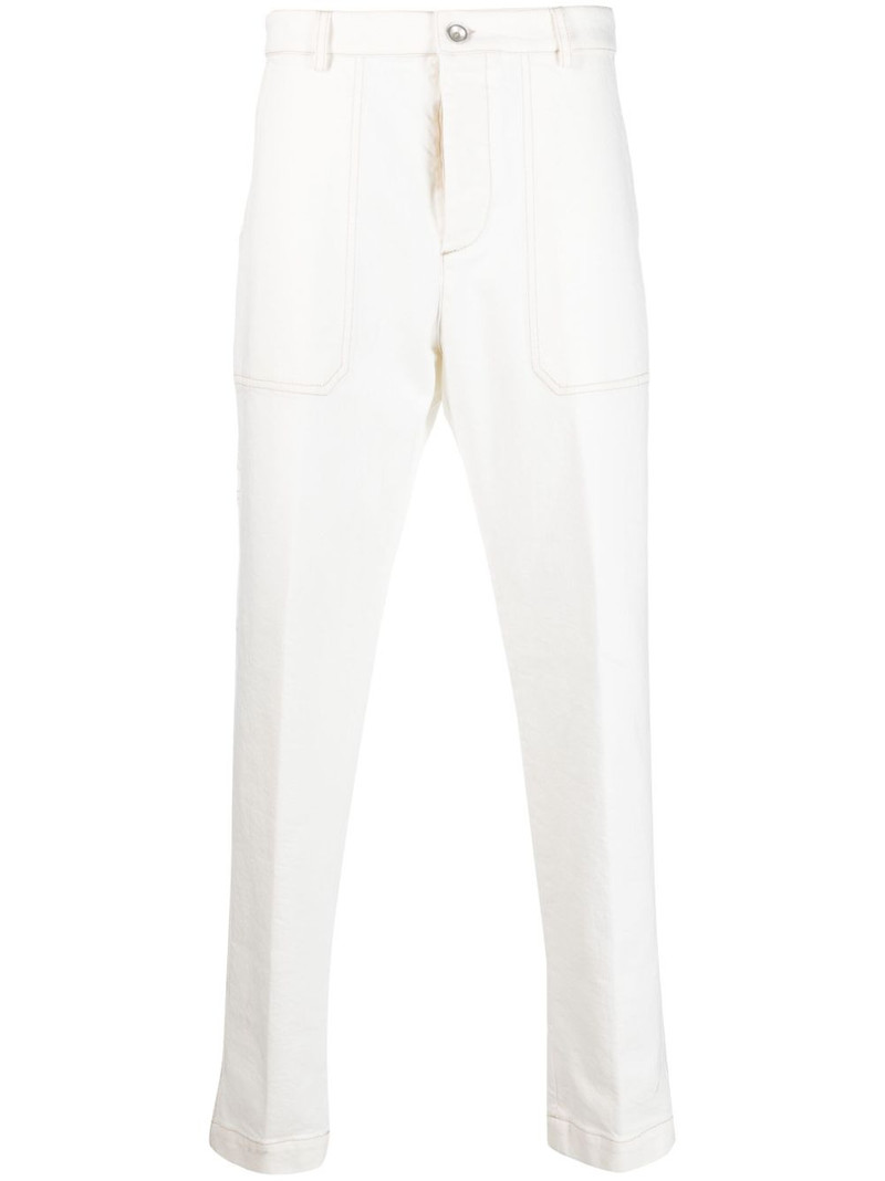 straight-leg stretch-cotton trousers 1